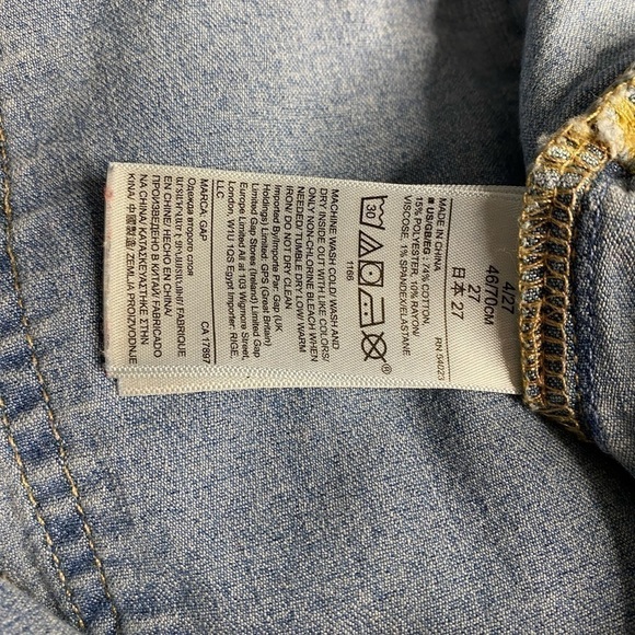 GAP DENIM LEGGING LIGHT-WASH JEANS SIZE 4/27 - Picture 3 of 6